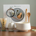 Coffret découverte matcha 7 pièces : bol chawan, chasen, kusenaoshi et chashaku