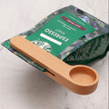 Cuillère doseuse en bois de hêtre avec clip de fermeture pour sachet